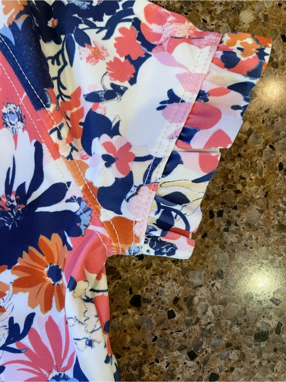 Janie and Jack Floral Rash Guard in Navy, Pink, Coral, White 2 piece swimsuit